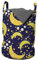 ABAKUHAUS Universum Wäschesack 2er Pack, Halbmond und Stern, Wäschekorb mit Griffen und Kordelzugverschluss, Zweierpack 33cm x 50cm, Mustard Indigo
