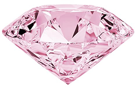 Generic Crystal Diamond 50mm (2inch) Centerpieces Paperweight Home Decoration Crafts Quirky Home Decor - Pink, Iridescent Gemstone, 1 Piece, Desk Toy