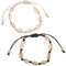 ZKGYUS 2 Stück Muschelkette Muschel Armband Fußkette Natürliche Kaurimuschel für Damen Mädchen Schwarz Weiß Blau