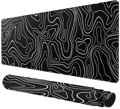 Rcege Großer Mauspad für Schreibtisch - 1000x500mm Gaming-Mauspad mit genähten Kanten, Nicht rutschender Unterlage, Schreibtischmatte für Tastatur und Maus