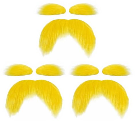 TYFGRT 3 Sätze Schnurrbart- Und Augenbrauen-Sets, Anziehset, Künstliche Schnurrbart- Und Augenbrauendekoration, Feiertagsparty-Dekorationsset, Bekleidungszubehör