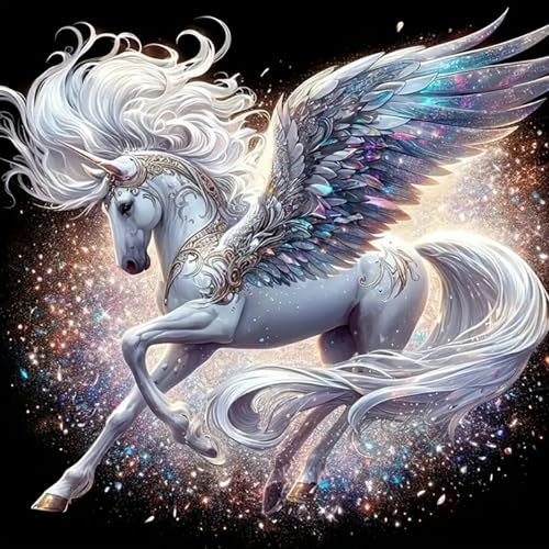 TOSTOG Diamond Painting Kits for Adults,Full Drill Unicorn 5D DIY Diamond Art Kit Diamond Crystal Rhinestone Arts and Crafts Picture for Home Wall Decor 30x30cm