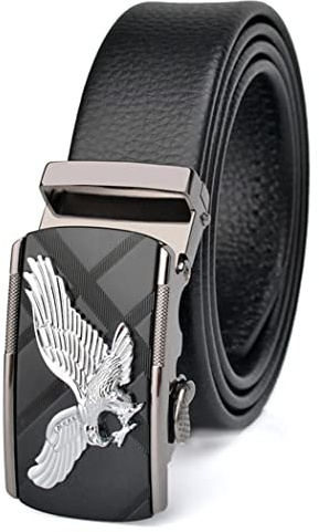 Gürtel Herren, Ledergürtel für Herren mit Ratsche Automatikschließe Business Anzug Gürtel Breit 35mm,Größe Angepasst Einstellbar