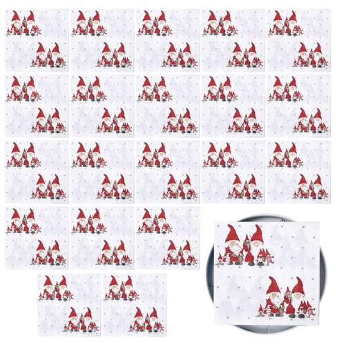 Servietten des Weihnachtsmanns - Weihnachtsmannservietten, niedliche Servietten des Weihnachtsmanns, festliche Servietten für Nikolauspartys, bedruckte Servietten, dekorative Servietten, Paar