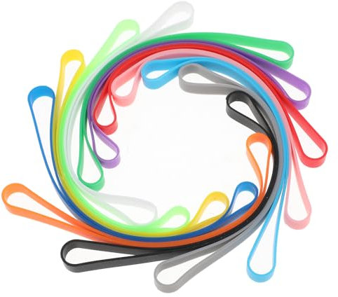 Large Elastic Bands Rubber Bands Colorful Elastic Rubber Wrapping Bands Assorted Color Silicone Bands Heavy Duty Rubberbands for Notebook Office Outdoor Gear Gifts Packing Christmas