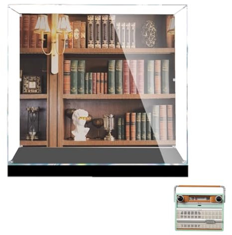 Scatola espositiva in acrilico per modello Lego 10334 vintage radio, scatola trasparente antipolvere, scatola portaoggetti, compatibile con modello Lego 10334 (modello non incluso) (stile A 3 mm)