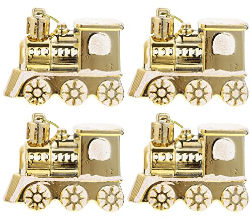 CHILDWEET Weihnachtsbaum Autoanhänger Aus Kunststoff Festliche Kleiner Zug Dekoration Kleine Hängende Weihnachtsdeko Für Feiertage Und Heim