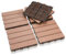 Eulenke WPC Terrassenfliesen 66 Stück, 30x30 cm Terrassendielen für Balkon Boden, Klickfliesen, Balkonfliesen in Holzoptik, Bodenbelag Wetterfest für Terrasse, für 6 m², ‌Braunrot