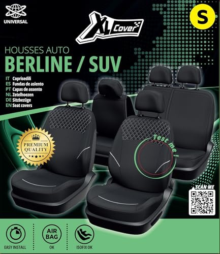 XL COVER 167005 1 Autositzbezüge, speziell für Limousine und SUV, Schwarz