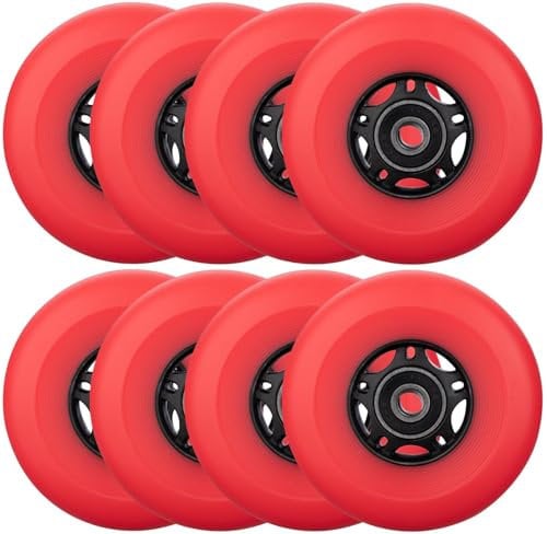 Inline-Skate-Rollen, 85 A, für den Außenbereich, Asphaltformel, Hockey-Rollerblätter, Ersatzrad mit Kugellagern, ABEC-9, 8er-Pack (72 mm)