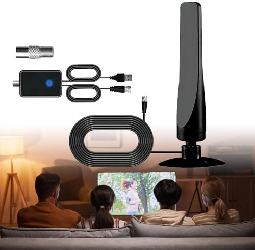 Festberg Hitenna Tv Antenne, Flexi Wave Antenne, Wavemax Tv Antenna Mit Hd 100 KanäLe, Mit Einem 3-Meter-Koaxialkabel Geliefert (1pcs)