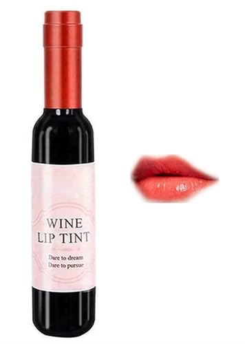Wine Liquid Lipstick, Long Lasting Moisturizing Lip Gloss Waterproof Lip Tint Set Lip Gloss Lip Stain, Natural Liquid Lipstick Mini Make Up Lip Gloss Matte (OR01)
