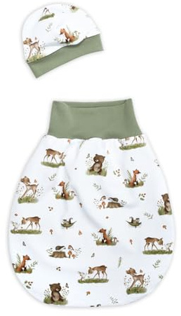 Strampelsack Waldtiere - Fuchs Hase Rehkitz - ab Frühchen Größen - handmade - für Sommer oder Winter