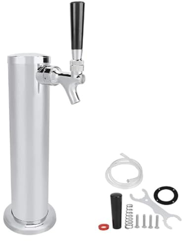 FHGSPQWM Tour de tirage en acier inoxydable avec connexion anti-fuite et robinet à fermeture automatique pour bière pression et boissons gazeuses Utilisation commerciale Colonne de distribution de