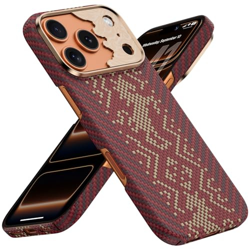 BENKS Ultra Dünn für iPhone 17 Pro Max Hülle für MagSafe, Aus Dupont Kevlar Aramidfaser Gefertigt, Handyhülle iPhone 17 Pro Max Case Stoßfest Kratzfest Slim iPhone Hülle, ArmorAir Knight