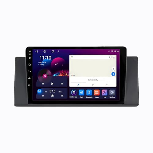 Pantalla Radio para BMW X5 E53 E39 M5 1999-2006 Android 15 9 Pulgadas Multimedia Pantalla con BT GPS WiFi Radio Backup Camera para, 8 Core 8G+256G