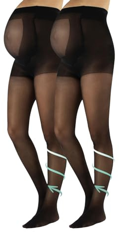 CALZITALY Umstandsstrumpfhose mit Stützeffekt | Stützstrumpfhosen Schwangerschaft | S, M, L, XL | 20 DEN | Made in Italy