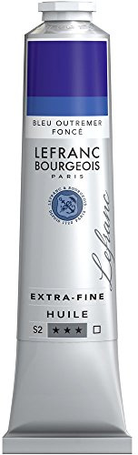 Lefranc Bourgeois 405164 extra feine Ölfarbe in Künstlerqualität aus hochwertigen Pigmenten, lebendige Farben, hohe Lichtechtheit, 200ml Tube - Ultramarin Dunkel