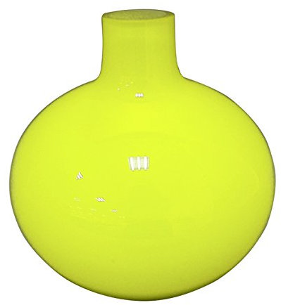 Lilly Überfang-Vase, Gelb, Mundgeblasen, Überfangglas, Spülmaschinenfest, 13,0 x 12,5 cm