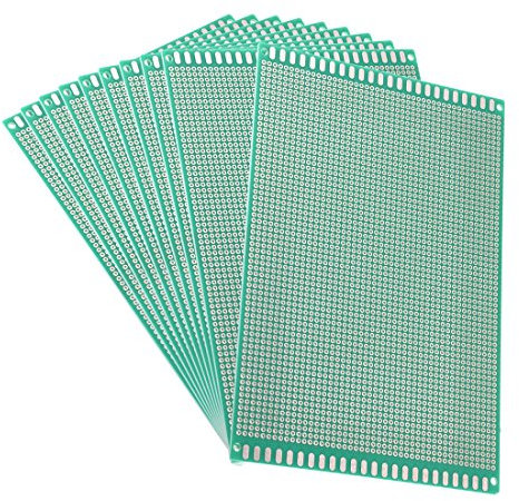 sourcing map 10Stk. Leiterplatte Leiterplatten PCB Platine Einseitig universelle für DIY Löten 12x18cm