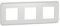 Schneider Electric NU400618 Unica Pro - plaque de finition - Blanc - 3 postes