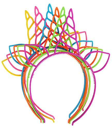TOYMYTOY Fasce Unicorno Ragazze Belle Testa Cerchi Capelli Fascia per Feste Decorazione di Festival per Bambini, 18 Pezzi (6 Colori)