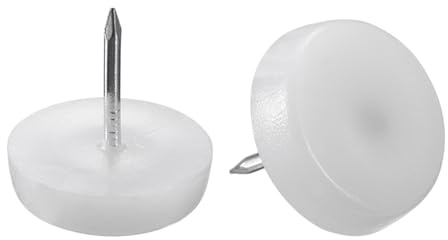 sourcing map 40Stk. Möbelfüße Nagel Stuhl Tischbein Schutz Pad 20mmx5mm | Plastik, Flach