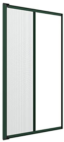 Zanzanet Zanzariera laterale orizzontale su misura porta finestra scorrevole avvolgibile rullo a molla frizione cassonetto 50mm antivento personalizzabile colori e reti Made in Italy Verde Raffaello
