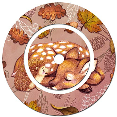 yabaduu Schutzfolie für Tonie Ladestation Design Aufkleber Cover kindgerecht passgenau selbstklebend Folie Zubehör für Kinder Spielzeug Y046 (Nr. 43 Herbst Reh Igel, Ladestation Folie)