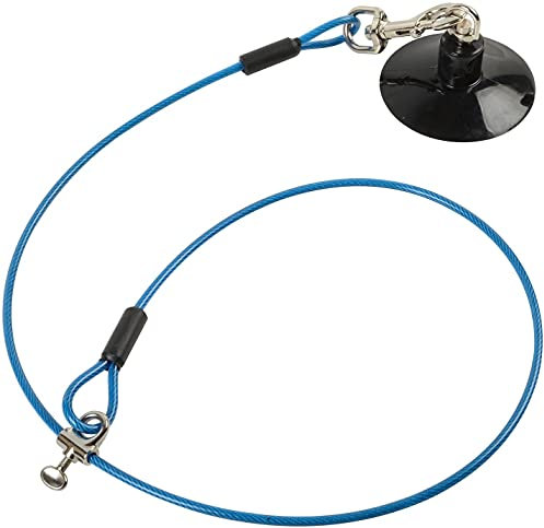 Furzone Dog Bathing Tether with Suction Cup, Durable Dog Bathing Grooming Shower Restraint Dogs (Blue)