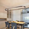Pendelleuchte Modern Oval Esstischlampen LED Büro Hängeleuchte Dimmbar Wohnzimmer Deckenleuchte Höhenverstellbar Schlafzimmer Deko Hängend Lampen für Küche Bar Esszimmer Deckenlampe (Braun, L120CM)