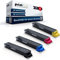 4X Print-Klex Austausch XXL Tonerkartuschen kompatibel für Kyocera ECOSYS M 8130 cidn ECOSYS M 8130 CIN TK8115 TK-8115K TK-8115C TK-8115M TK-8115Y Schwarz Blau Rot Gelb - Office Pro Serie
