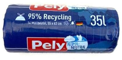 Pely Müllbeutel 35 L 14 Stück Müllsack Beutel Sack Abfallbeutel Abfallsack