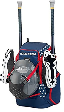 Easton Walk-Off Mojo | Erwachsene | Baseball & Fastpitch Softball | Rucksacktaschen-Serie | Stars & Stripes, rot/blau