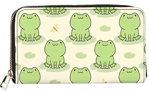 Reise-Clutch-Tasche für Handy, Kreditkarte, Geldbörse, für Damen, Mädchen, frosch, Einheitsgröße, Minimalistisch