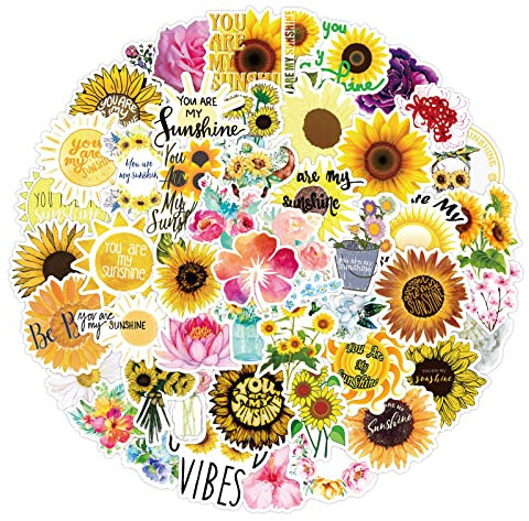 Cobee Waterproof Flower Stickers, 100Pcs Flower Decals Plant Stickers Flower Aesthetic Vinyl Stickers Trendy Stickers Decals for Scrapbook Notebook Envelopes Greeting Cards Laptops Luggage