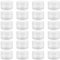 JEUIHAU Lot de 24 bocaux vides en plastique transparent de 100 ml avec couvercles, sans BPA, pour slime, épices, maquillage, céréales, travaux manuels