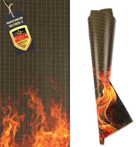 FireMat Gold Edition 150x100cm. Feuerfeste Unterlage, Hitzebeständige Unterlage,Brandschutz Unterlage Outdoor geeignet, Rutschfest, Wasserdicht - für Elektrogeräte wie Kaffeemaschinen uvm.