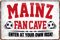 WOGEKA ART Retro Blechschild - Mainz Fan Cave - Fußball - lustiger Spruch als Geschenkidee zu Geburtstag Weihnachten zur Deko 20x30 cm Vintage Schild Metallschild 2313
