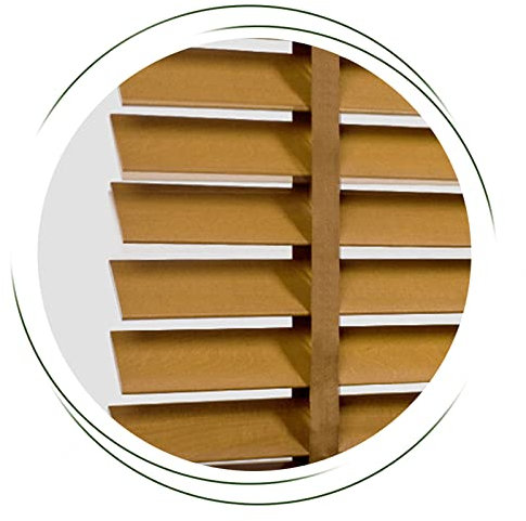 Xrdbfd Solid Wood Venetian Blinds, Horizontal Blinds, Blackout Venetian Shades, Wooden Sunshade Blinds for Windows/doors/patios,WxH-40x50cm/15.7 * 20in