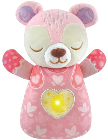 VTech Baby Soothing Sounds Bear, Baby Sensory Toy with Music, Lights, Songs, Interactive Gift for babies 0, 3, 6, 9 months + Boys & Girls, English version
