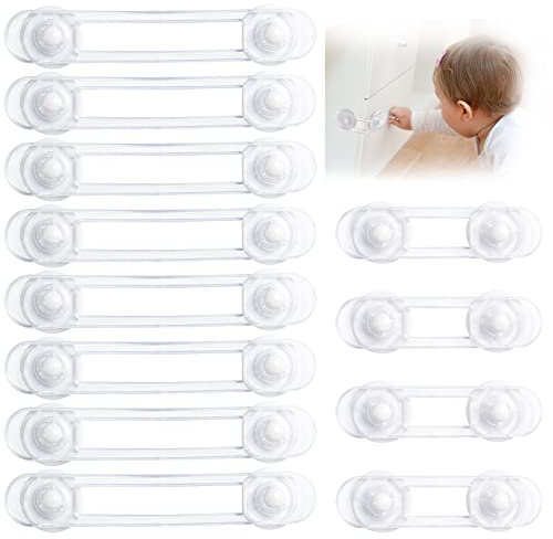 Vinabo Bloc placard Bebe, Sécurité Enfant Bloque, Porte Placard Fenêtre Securite Bébé, Sécurité Serrures Enfant pour Postuler à Tiroirs, Fridge, Protection Sécurite Domestique (4+8 Pièces)
