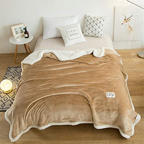 CAZARU Sherpa Throw Blanket,Super Soft Fluffy Fuzzy Comfy Velvet Plush Fleece TV Blankets and Throws for Sofa Couch Bed for Adults Child,camel,180x200cm