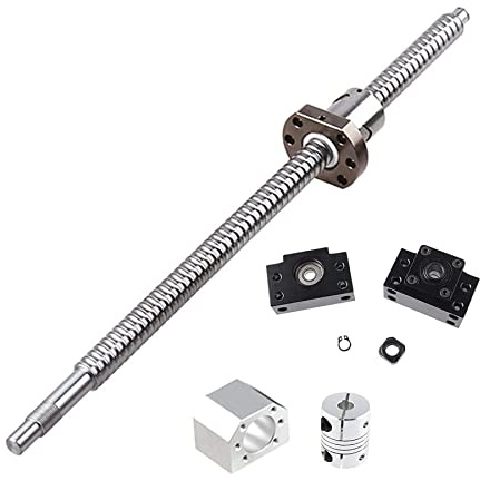GooEquip Kit vite a sfera SFU1605 400mm vite a ricircolo di sfere anti-gioco 400mm e dado, supporto BK12 BF12, Alloggiamento dado DSG16H, e accoppiamento 6,35 * 10 mm per macchina CNC