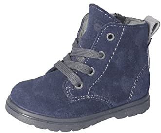 RICOSTA Unisex - Baby Stiefel ILVY,Kinder Lauflernschuhe,WMS:Mittel,lose Einlage,Sympatex,schnürstiefel,Booties,Leder,Nautic (190),24 EU