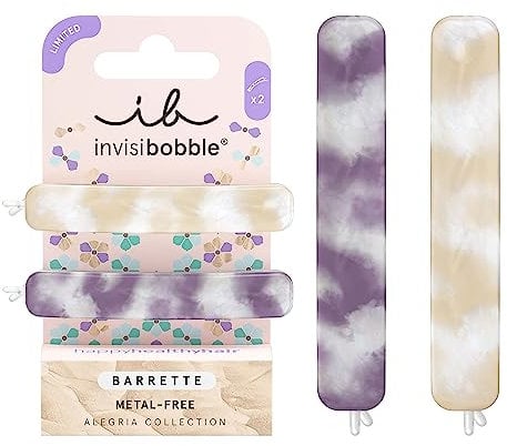 Invisibobble Haarspangen für Damen, Violett, limitierte Edition, langlebige Pinzette mit festem Halt, ohne Metall, weich, mit Haaren, 2 Stück