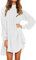 BKEPDY Long Sleeve Dresses for Women Casual Loose Mid-Calf Dress UK Ladies Dress Party Elegant Beach Dress Club Cocktail Work Dresses Evening Gowns Plus Size Flowy Swing(S)