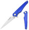 Harnds Qingluan Klappmesser mit D2 Stahlklinge und G10 Griff mit Taschenclip für EDC Outdoor Abenteuer Camping Messer (Blau)