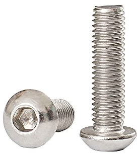#6-32 x 5/8 Vis UNC à tête demi-ronde aplatie avec six pans creux en acier inoxydable au choix de 100 à 1000 pièces (100)