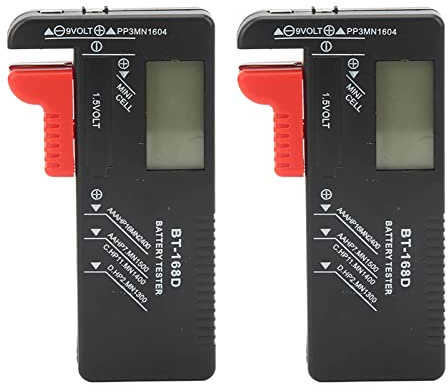 ANKROYU 2PCS Batterieprüfer, Batterietester-Prüfer, Digitalanzeige-Batterieprüfer-Tester, BT 168D Digitaler Batterietester, Digitale Erkennung Für Alle Batterien